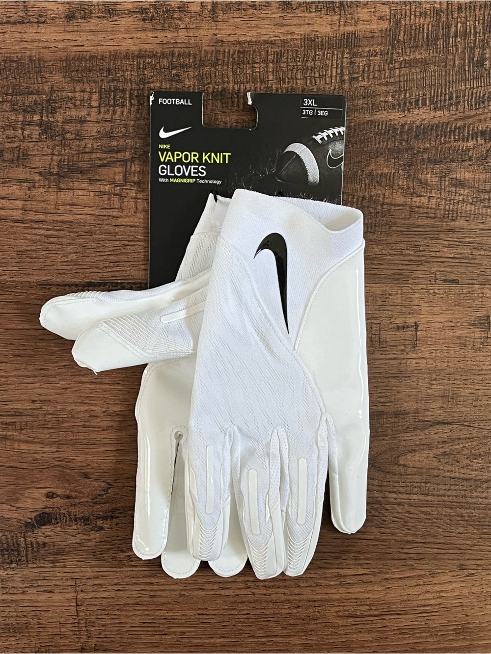 Nike Vapor Knit Elite Football Gloves ‘White Black’ (size mens 3XL)